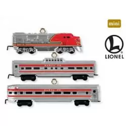2011 LIONEL Santa Fe Super Chief - Miniature Set of 3