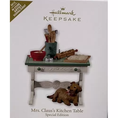 2012 Mrs. Claus' Kitchen Table - Artist Signing Event - <B>Limited Edition</B> - Damaged Box