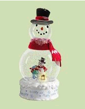 2004 Frosty Fun - Large Lighted Water Globe - SDB