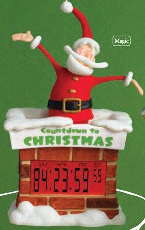 2011 Countdown To Christmas - Large Tabletop Clock - RARE