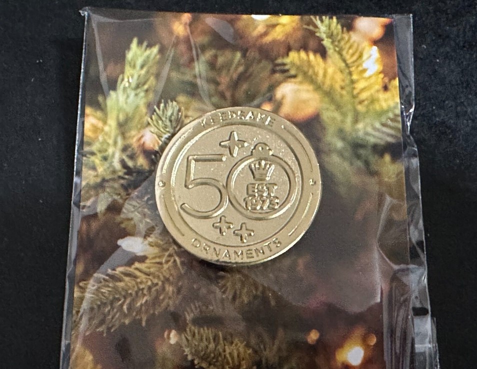 2023 Celebrating 50 Years of Keepsake Ornaments - Lapel Pin - <B>KOC Exclusive</B>