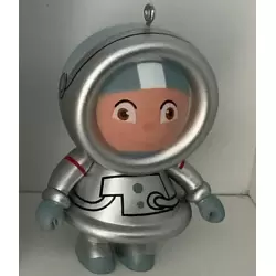 2012 Frost Friends Mystery Ornament - Silver Astronaut Frosty - Register-to-Win (RTW)