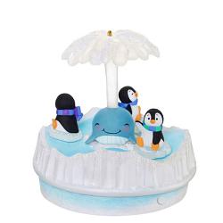 2025 Playful Penguins - Musical Ornament With Light and Motion