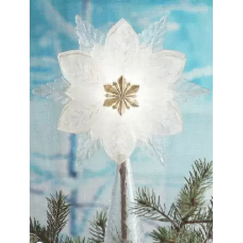 2010 Glowing Snowflake Tree Topper - NEEDS POWER CORD